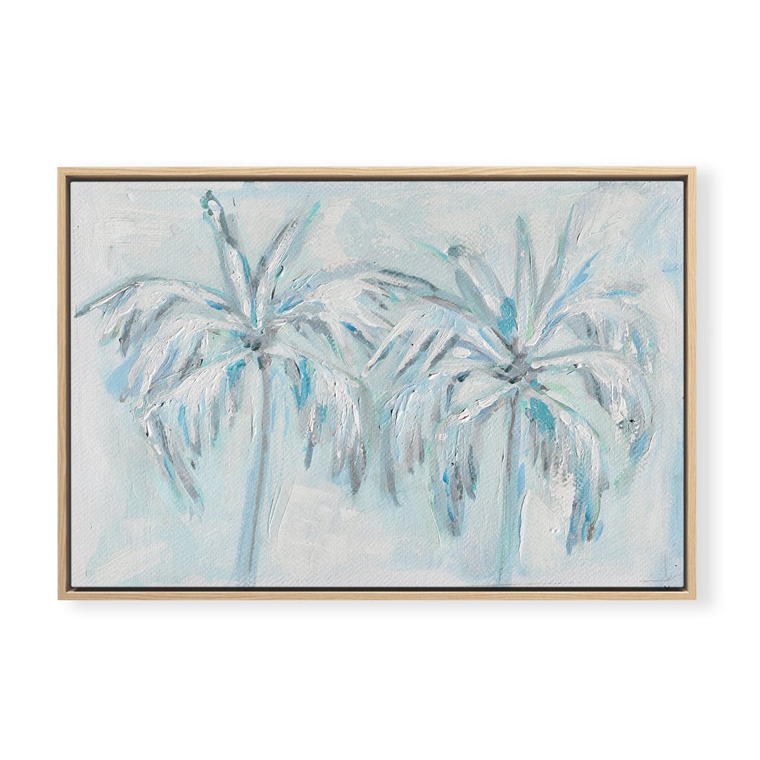 Urban Garden Wrapped Canvas / 10x8 / Blue Morning Palms Artwork Morning108CanvasBlue