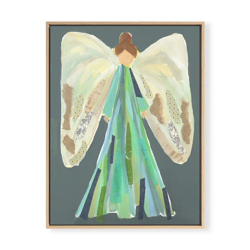 Urban Garden Wrapped Canvas / 8x10 Angel by Jenny Westenhofer Artwork Angel810Wrapped