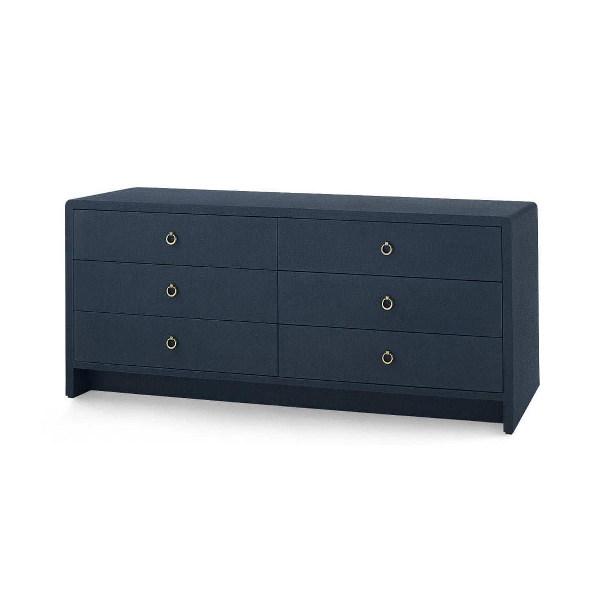 Villa & House Blue Steel Bryant Linen Extra Wide Large 6-Drawer Dressers BRY-260-5198