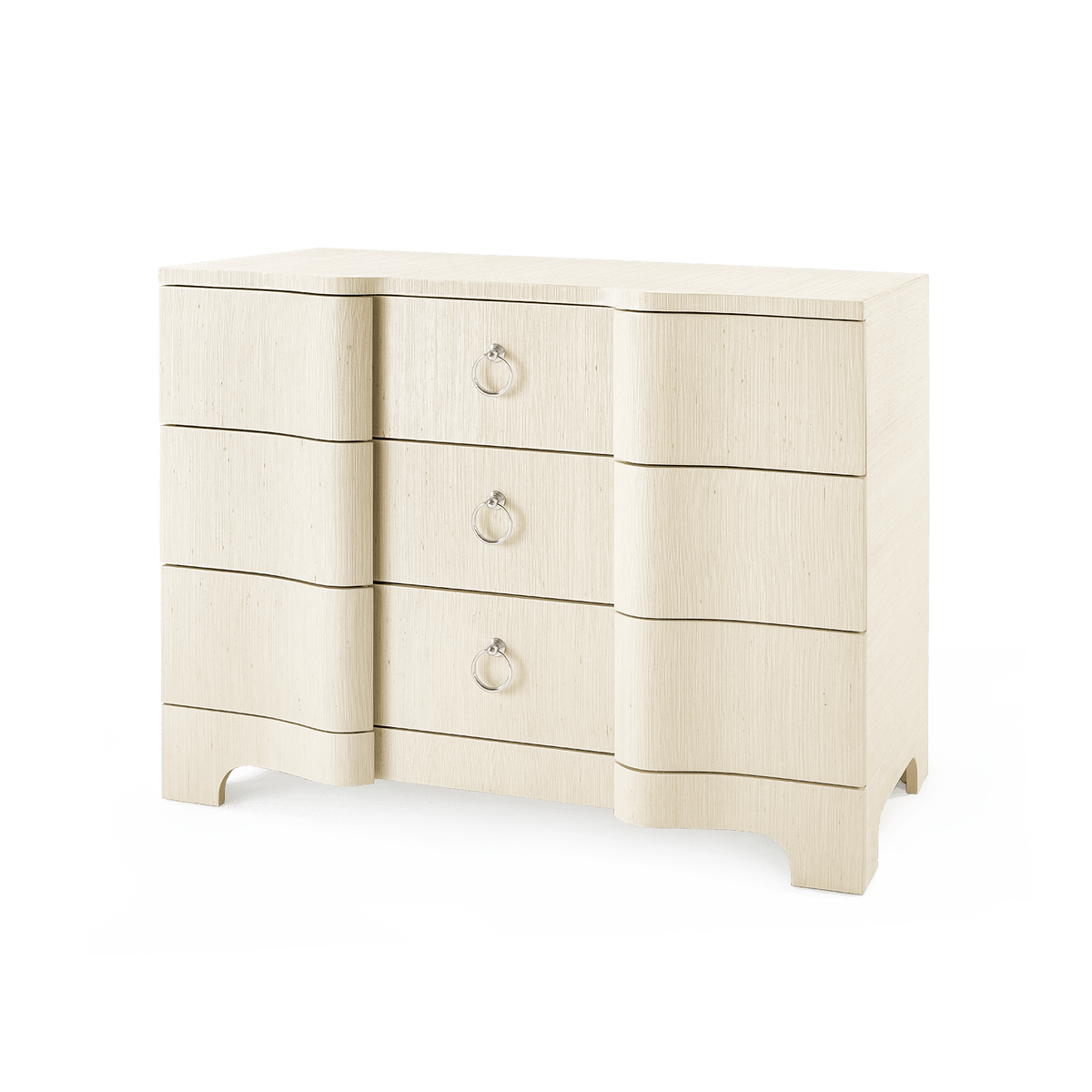 Villa & House Canvas Cream Bardot Large 3-Drawer Dressers BDT-225-64