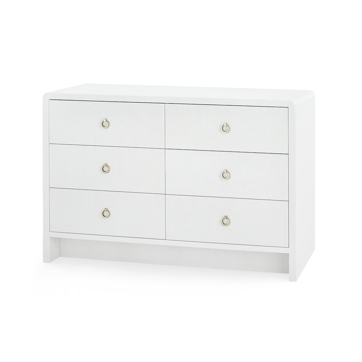 Villa & House Chiffon White Bryant Linen Extra Large 6-Drawer Dressers BRY-250-5199
