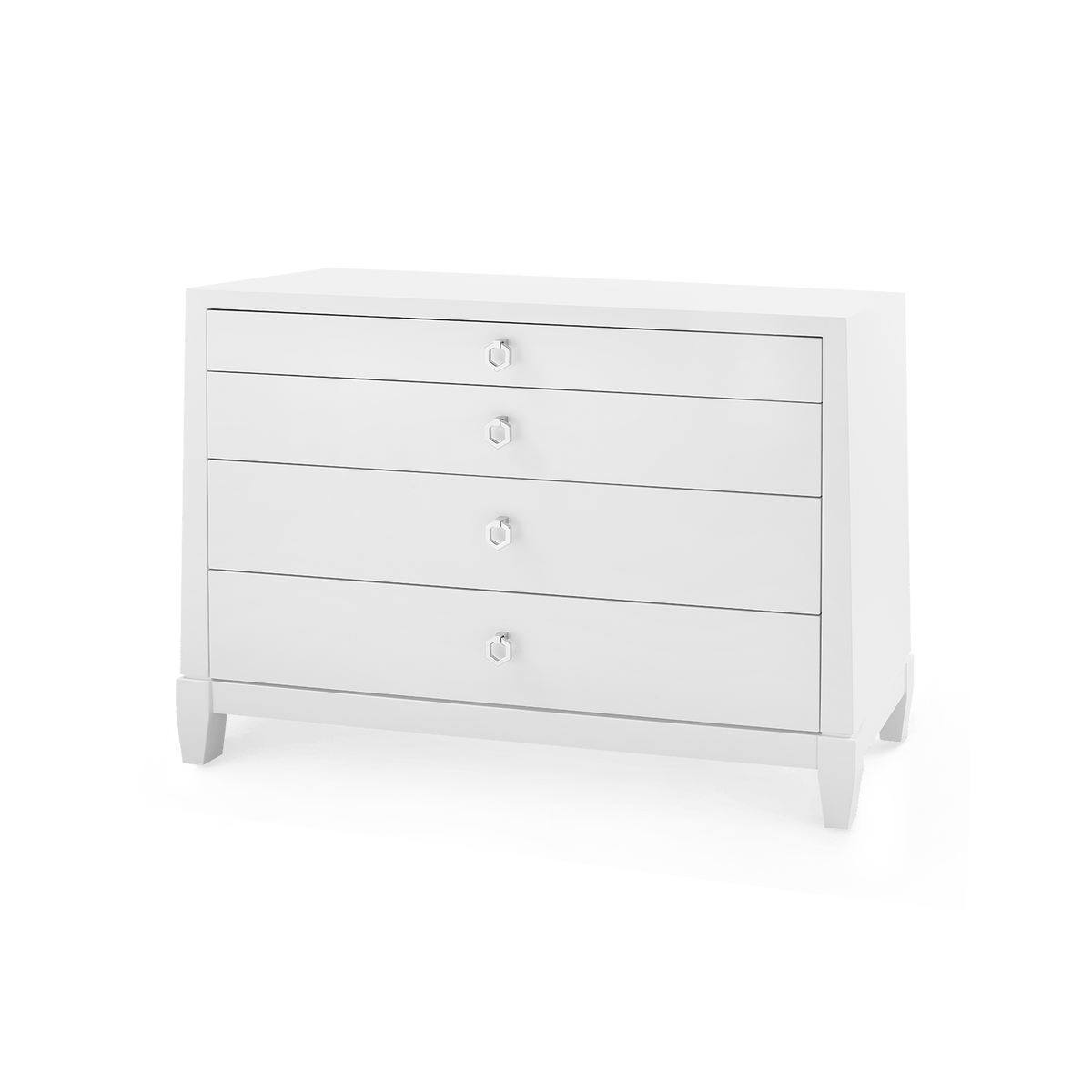 Villa & House Chiffon White Madison Large 4-Drawer Dressers MDS-225-09