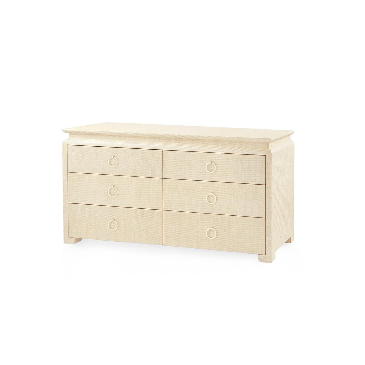 Villa & House Natural Twill Elina Extra Large 6-Drawer Dressers ELI-250-6124-88