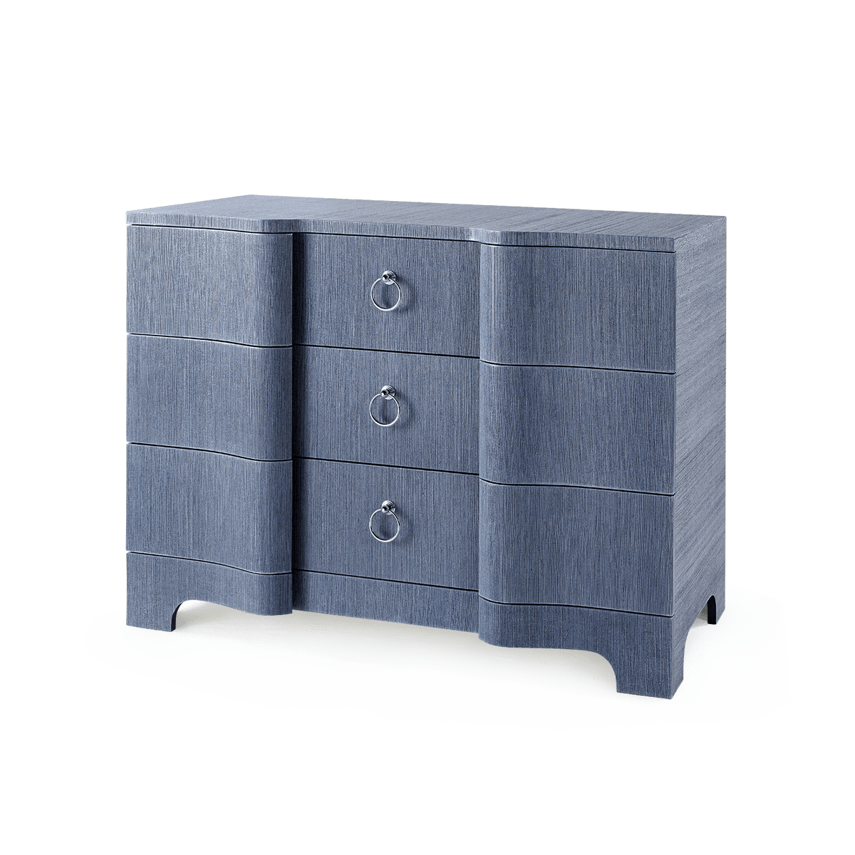 Villa & House Navy Blue Bardot Large 3-Drawer Dressers BDT-225-68