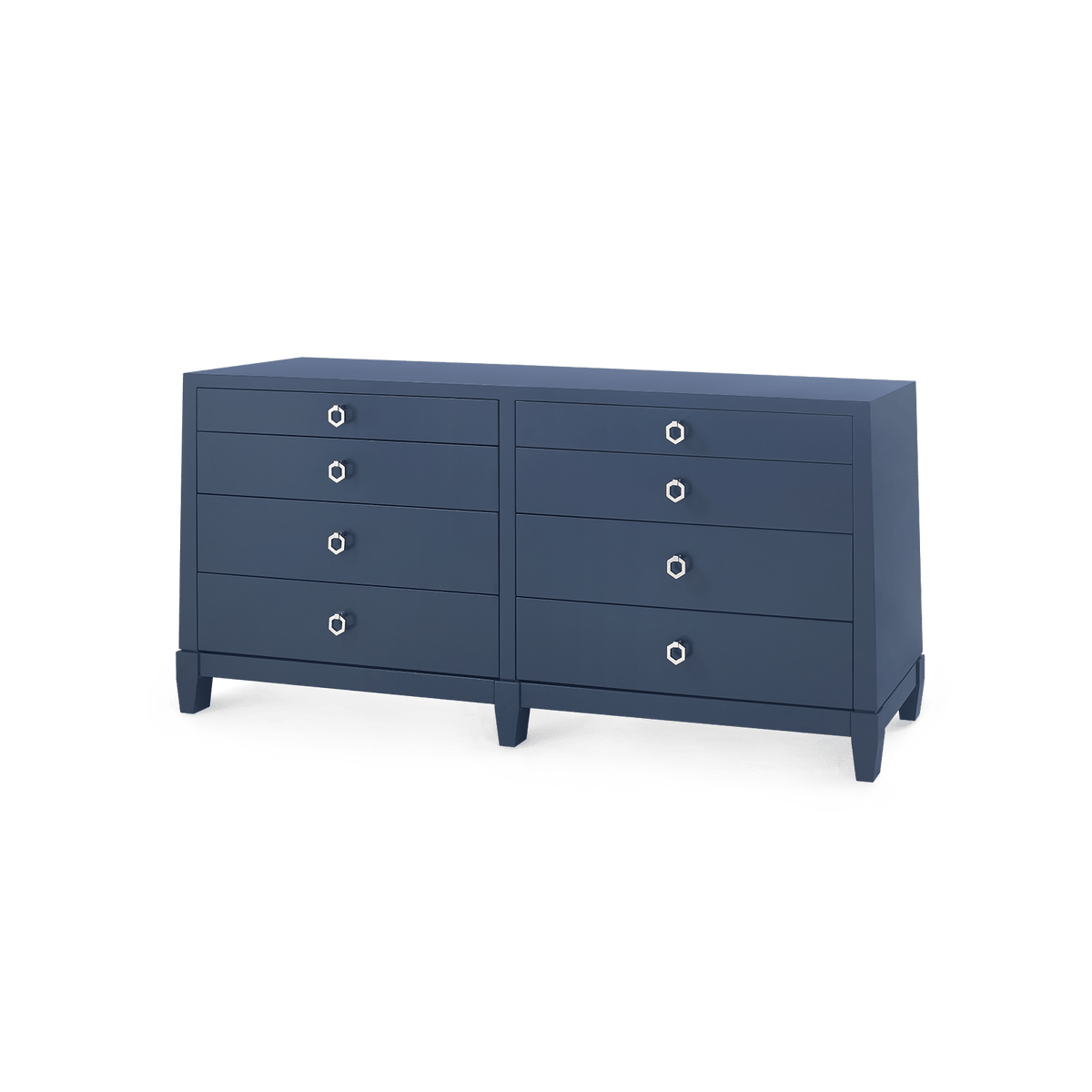 Villa & House Navy Blue Lacquer Madison 8-Drawer Dressers MDS-250-18