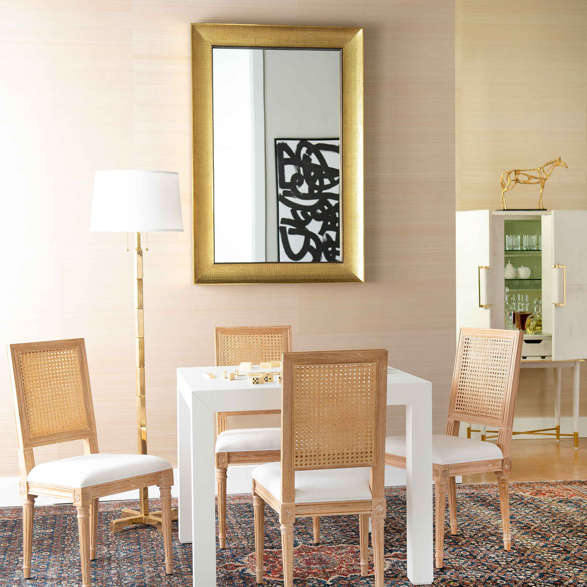 Villa & House Valentina Grasscloth Game Table Game Table