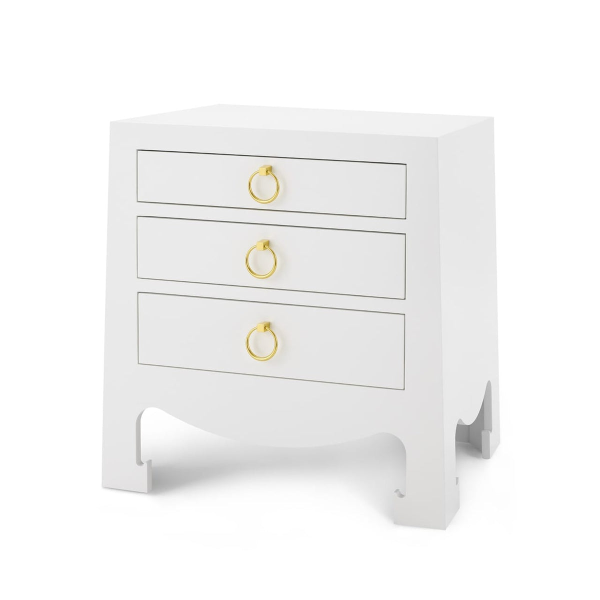 Villa & House White / Without Glass Jacqui 3-Drawer Side Table Side Table JAC-130-09