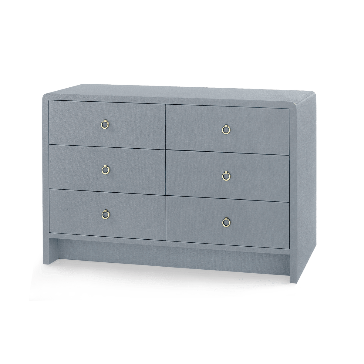 Villa & House Winter Gray Bryant Linen Extra Large 6-Drawer Dressers BRY-250-5196