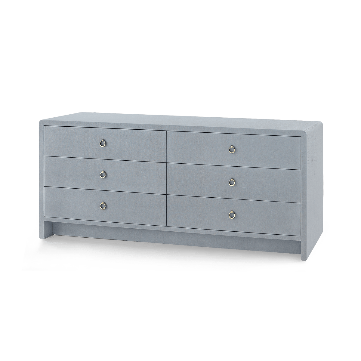 Villa & House Winter Gray Bryant Linen Extra Wide Large 6-Drawer Dressers BRY-260-5196