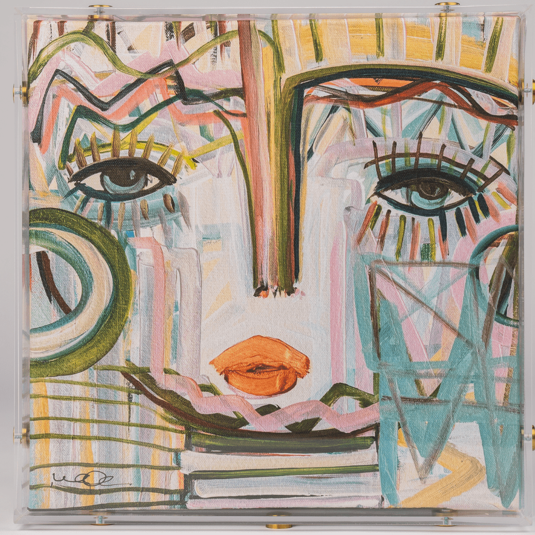 Windy O'Connor 12" Iron Rose Chica on Acrylic Artwork IronRoseChicaAcrylic12x12