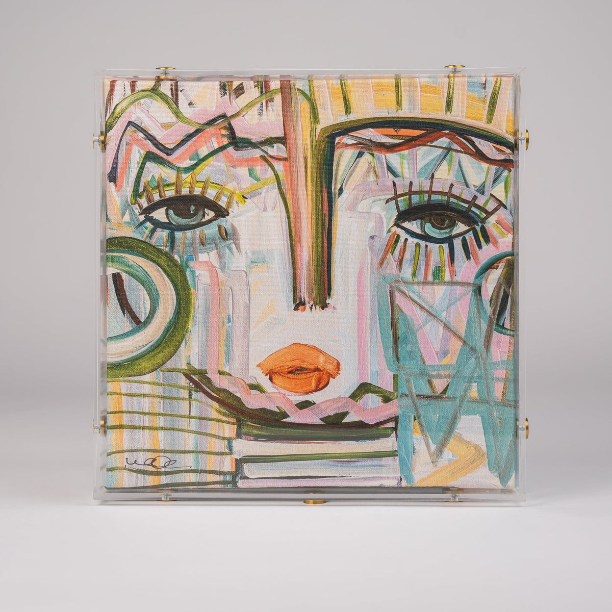 Windy O'Connor 12" Iron Rose Chica on Acrylic Artwork IronRoseChicaAcrylic12x12