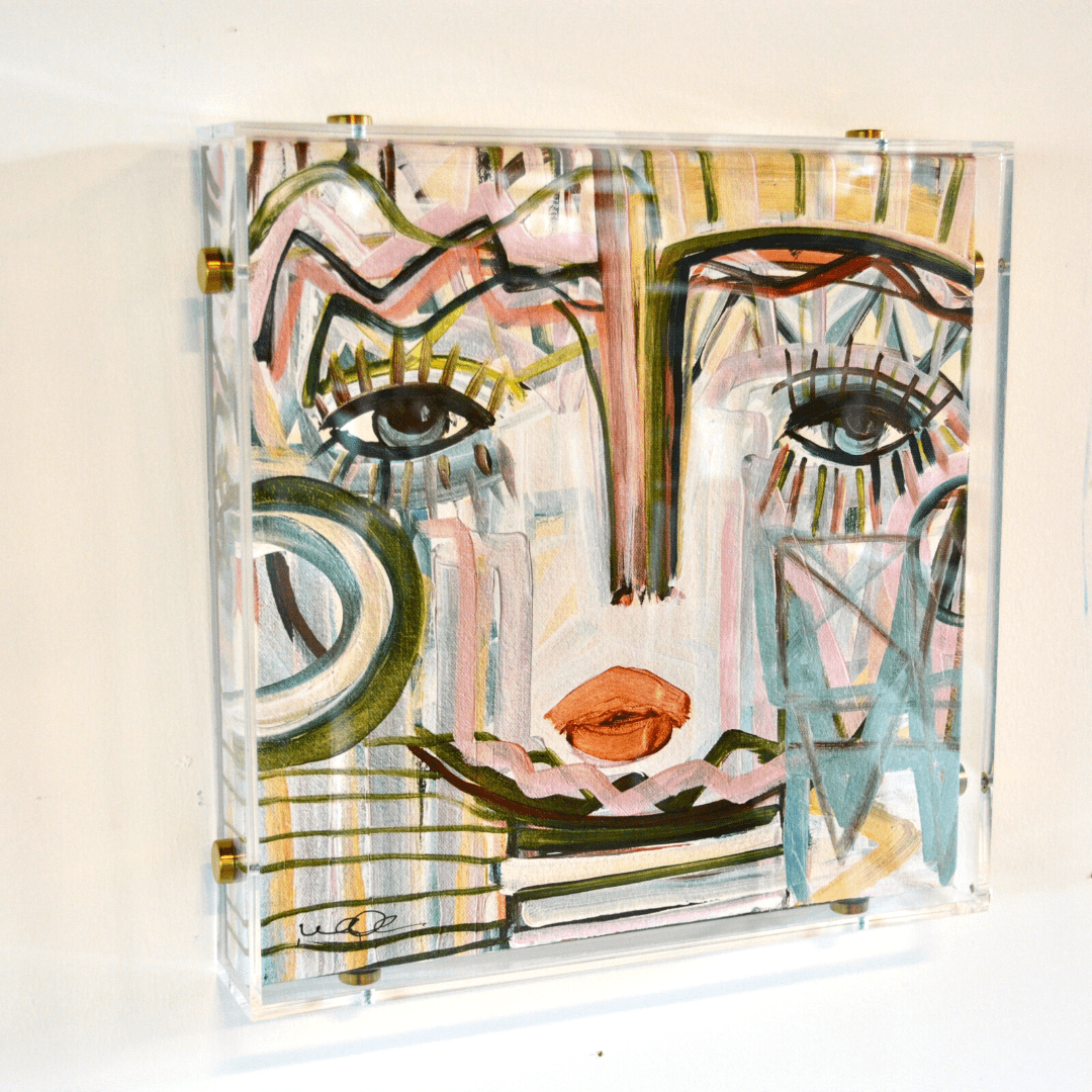 Windy O'Connor 12" Iron Rose Chica on Acrylic Artwork IronRoseChicaAcrylic12x12