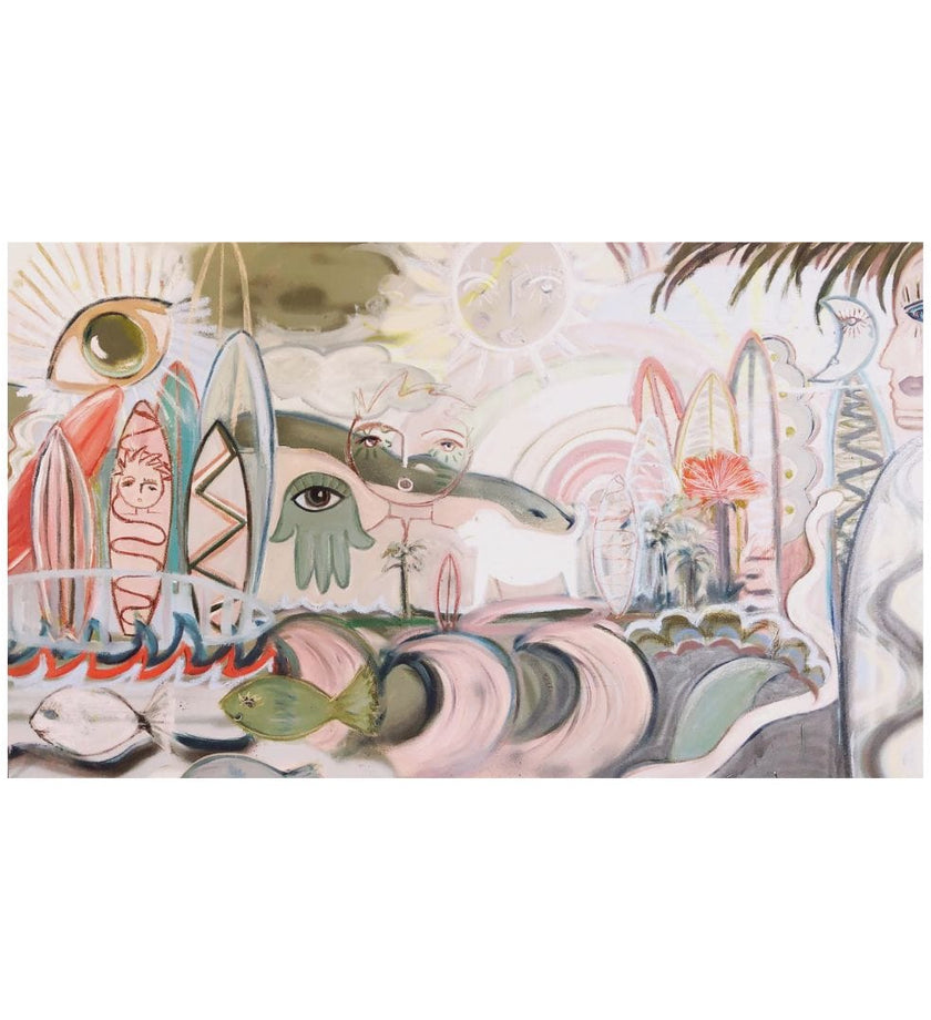 Surf City on Grasscloth