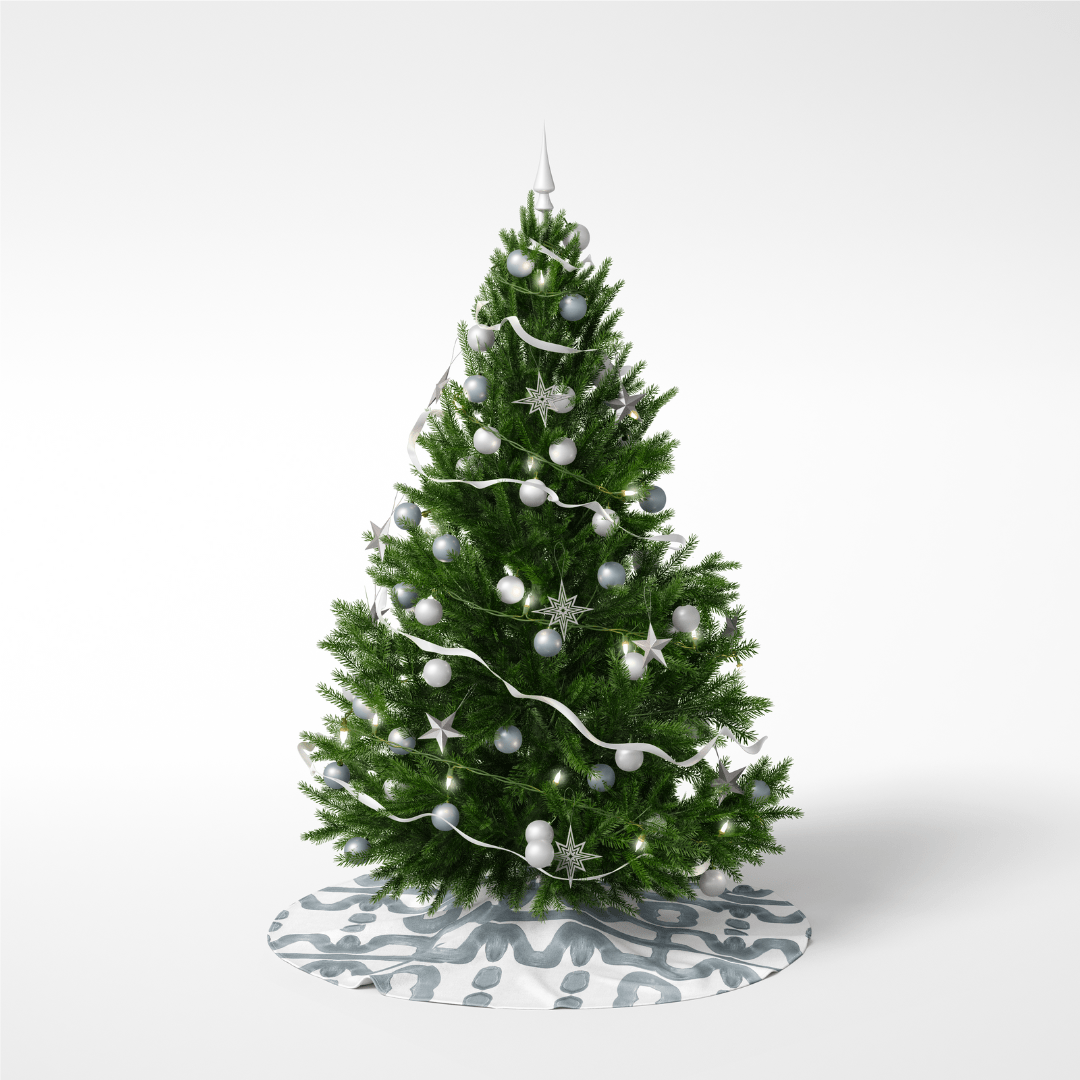 Windy O'Connor Candied Icing Steel Tree Skirt Seasonal & Holiday Decorations CandiedIcingSteelTreeSkirt