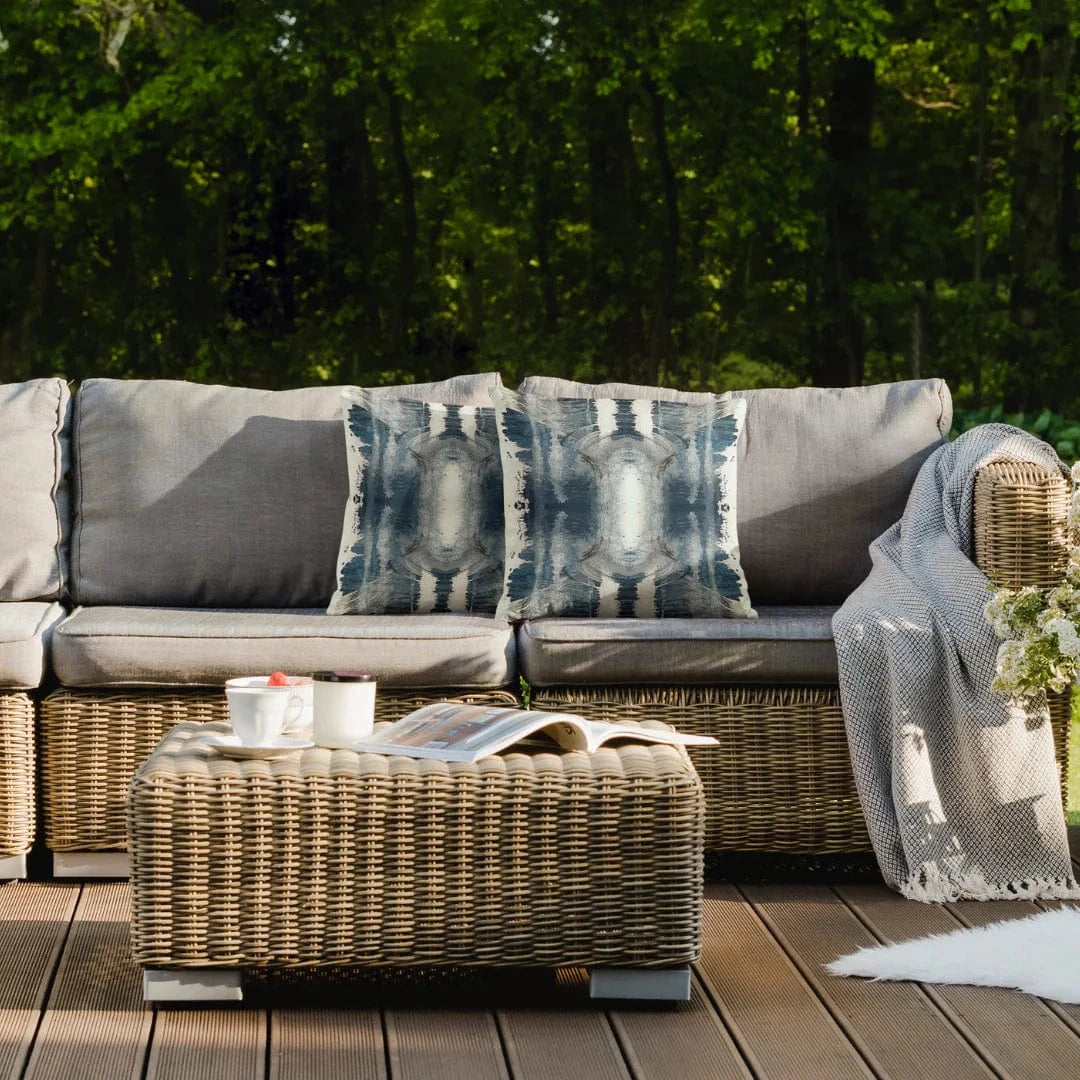 Windy O'Connor Indigo A Go Go Outdoor Pillow Pillows InigoGoGo