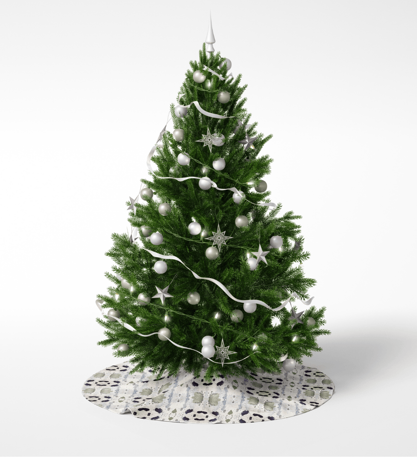 Mossy Blues Tree Skirt - secondary