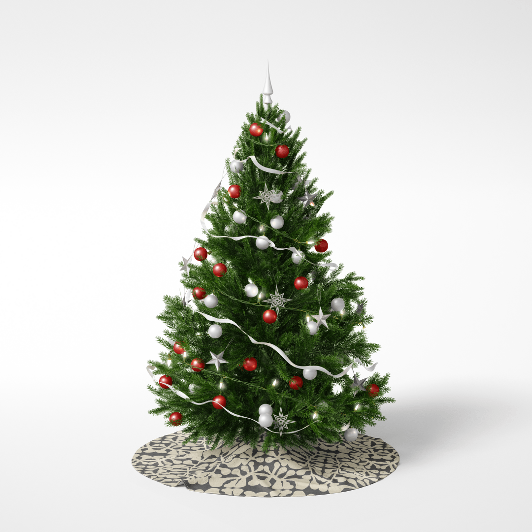 Windy O'Connor Pods Charcoal Tree Skirt Seasonal & Holiday Decorations PodsCharcoalTreeSkirt