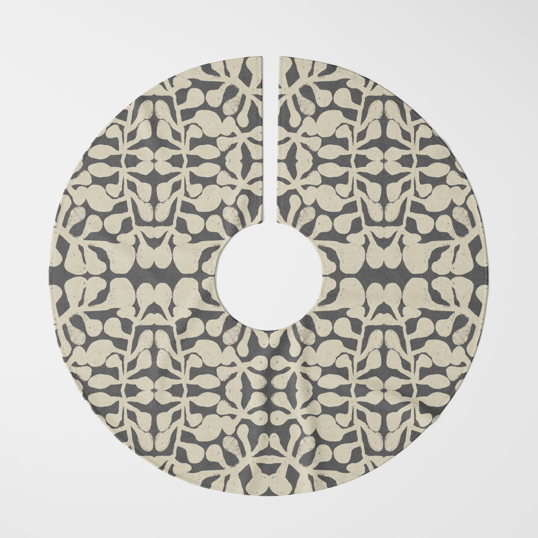Windy O'Connor Pods Charcoal Tree Skirt Seasonal & Holiday Decorations PodsCharcoalTreeSkirt