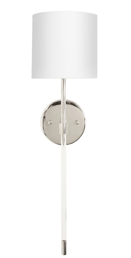 Worlds Away Bri Sconce Nickel Lighting BRISTOW N