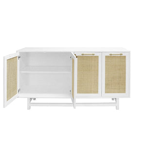 Worlds Away Macon Cabinet - White MACON WH