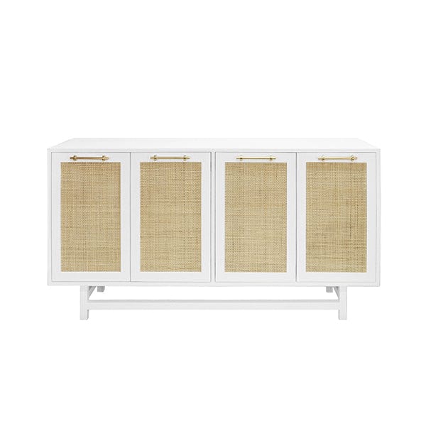 Worlds Away Macon Cabinet - White MACON WH