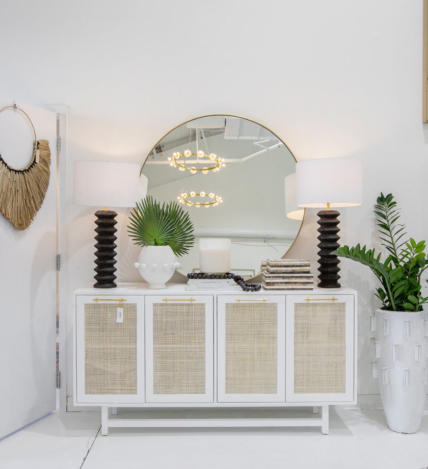 Worlds Away Macon Cabinet - White - secondary