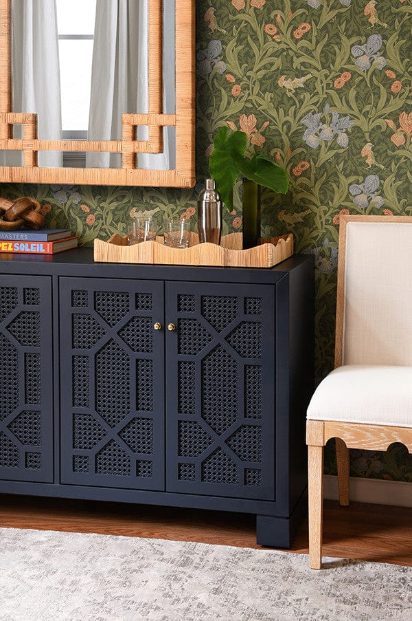 Worlds Away Matte Navy Lacquer Worlds Away Claire Buffet Buffets & Sideboards CLAIRE NVY