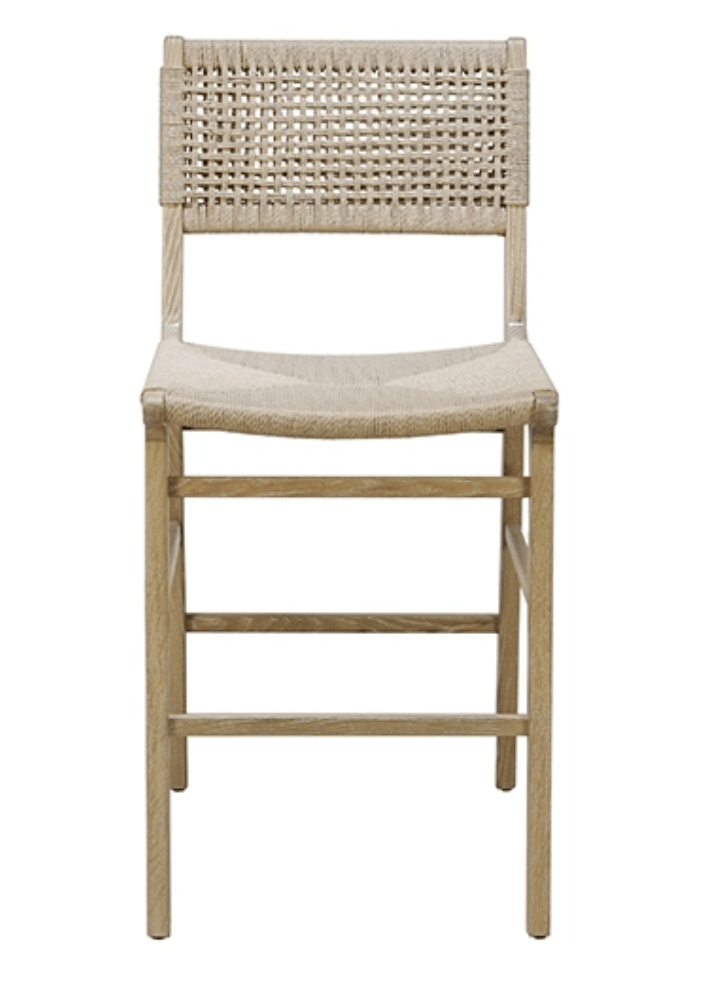 Worlds Away Natural Arie Counter Stool Chairs ASTRID CO