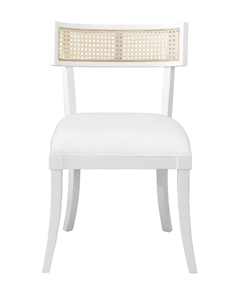 Worlds Away White Brelynn Dining Chair Chairs BRITTA WH