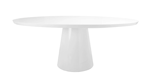 Worlds Away White Jeffy Oval Dining Table JEFFERSON WH