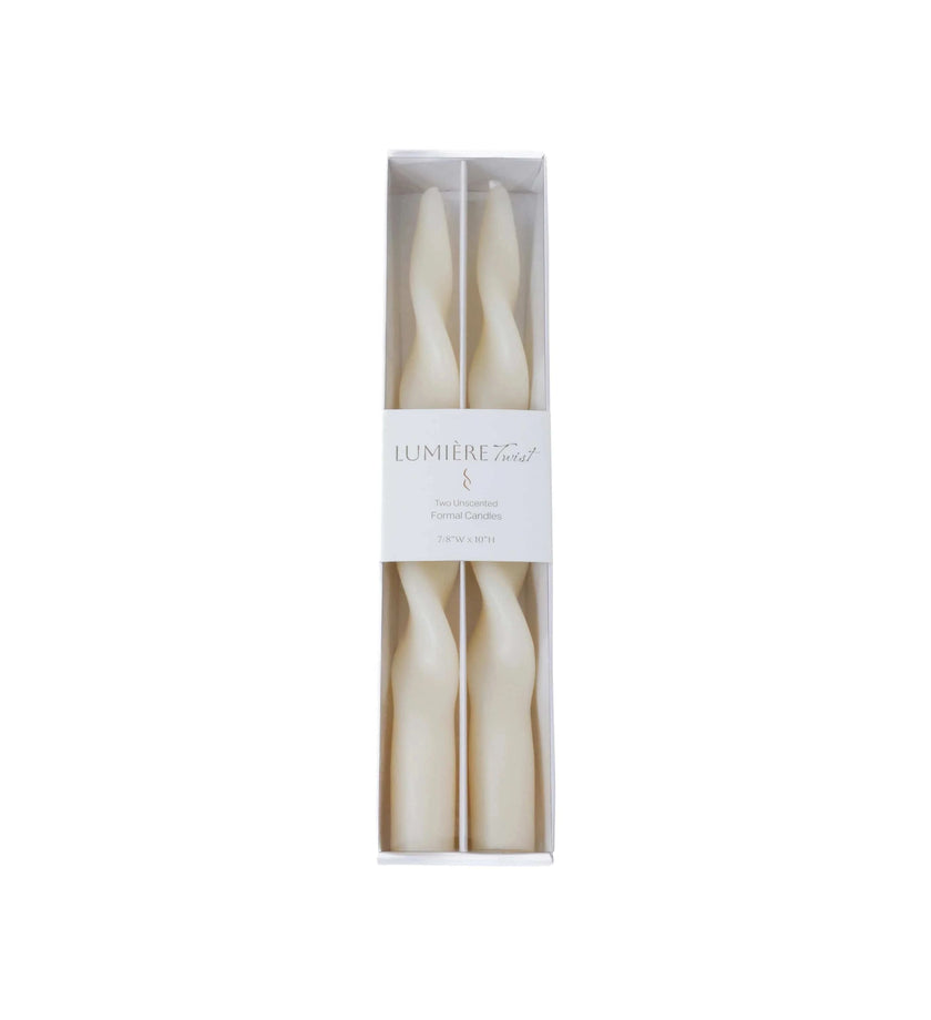 Lumière Twist Formal Candles - Ivory - secondary
