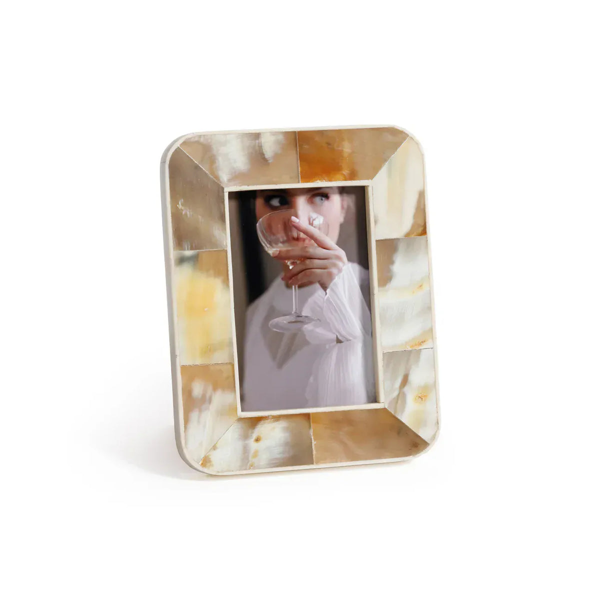 Zodax 4 x 6 Dune African White Horn Photo Frame Picture Frames IN-8524