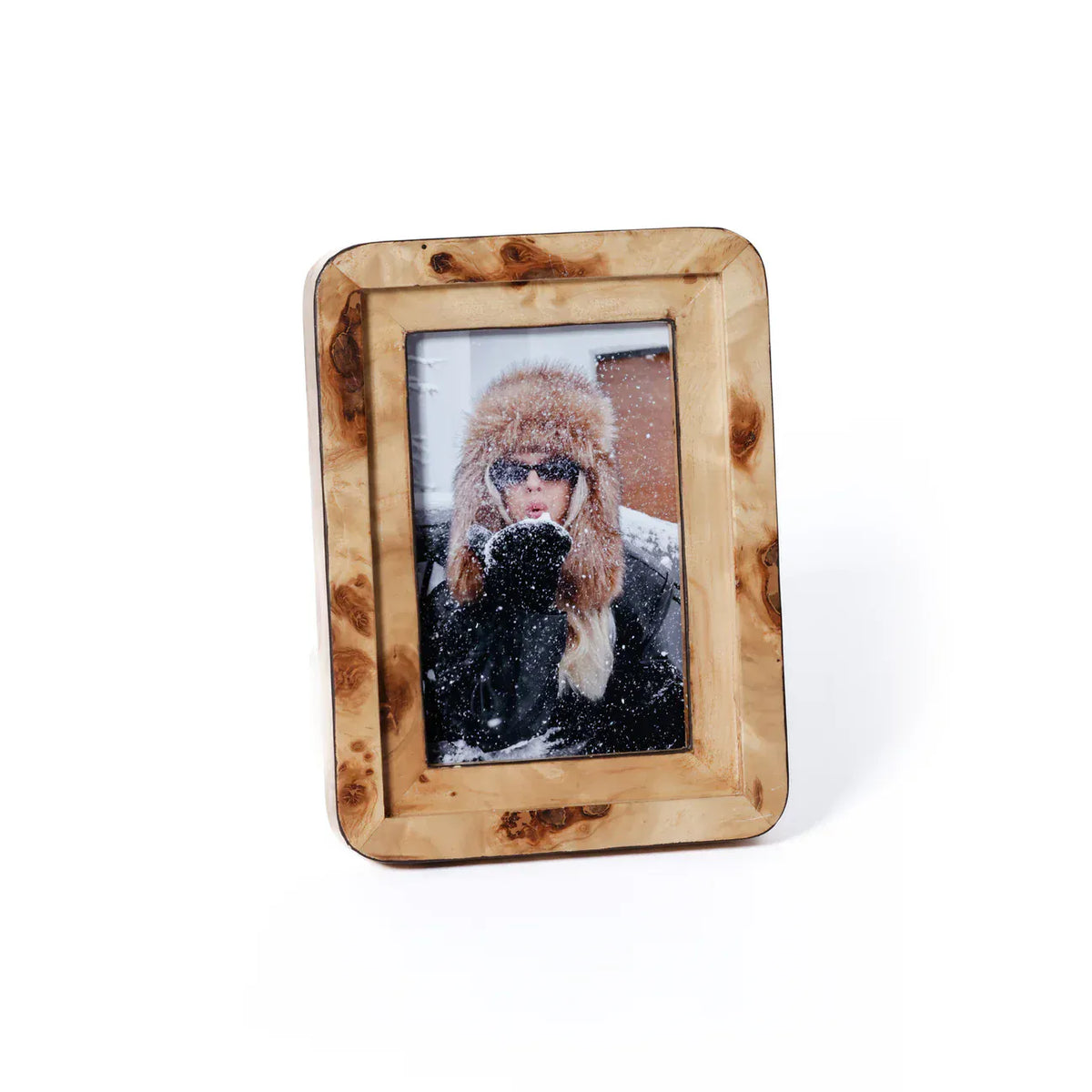 Zodax 4 x 6 Valberg Burl Veneer Photo Frame Picture Frames IN-8322
