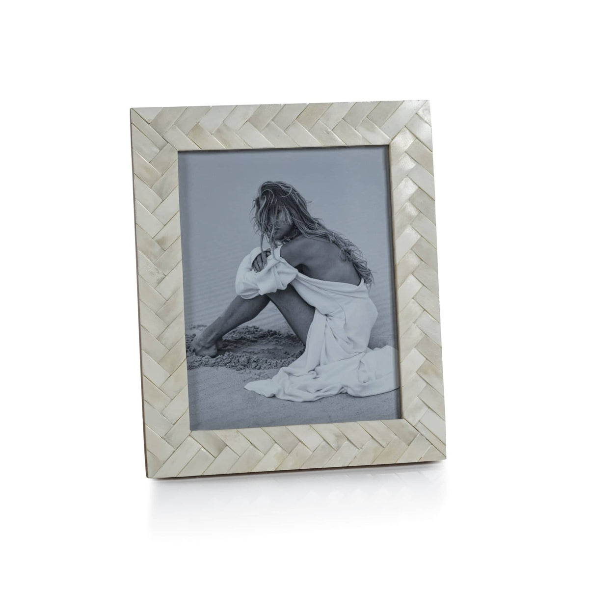 Zodax 8" x 10" Bone Braided Photo Frame Picture Frames IN-7728