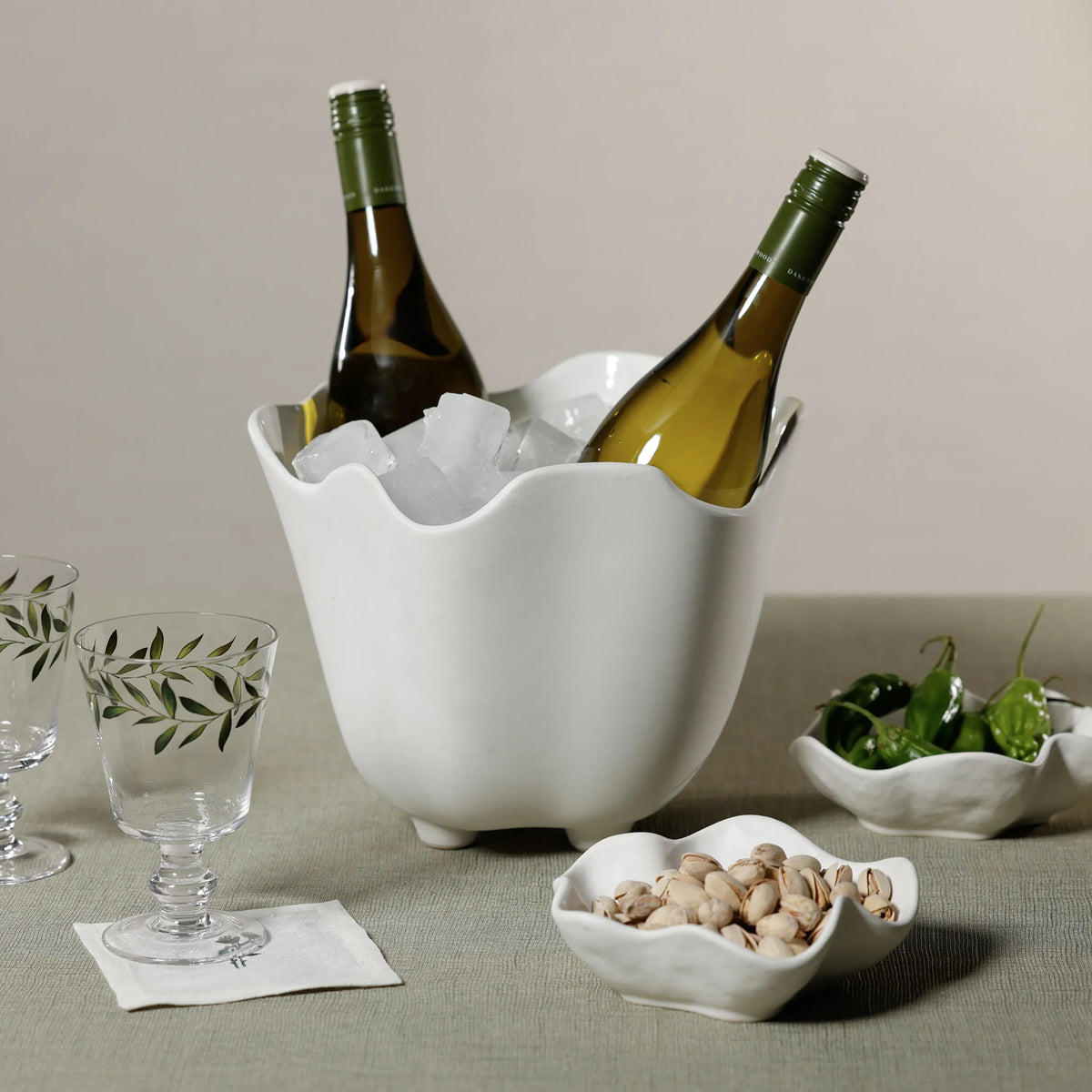 Zodax Alfresco Ceramic Multipurpose: Wine Cooler / Ice Bucket / Planter Ice Buckets CH-8544