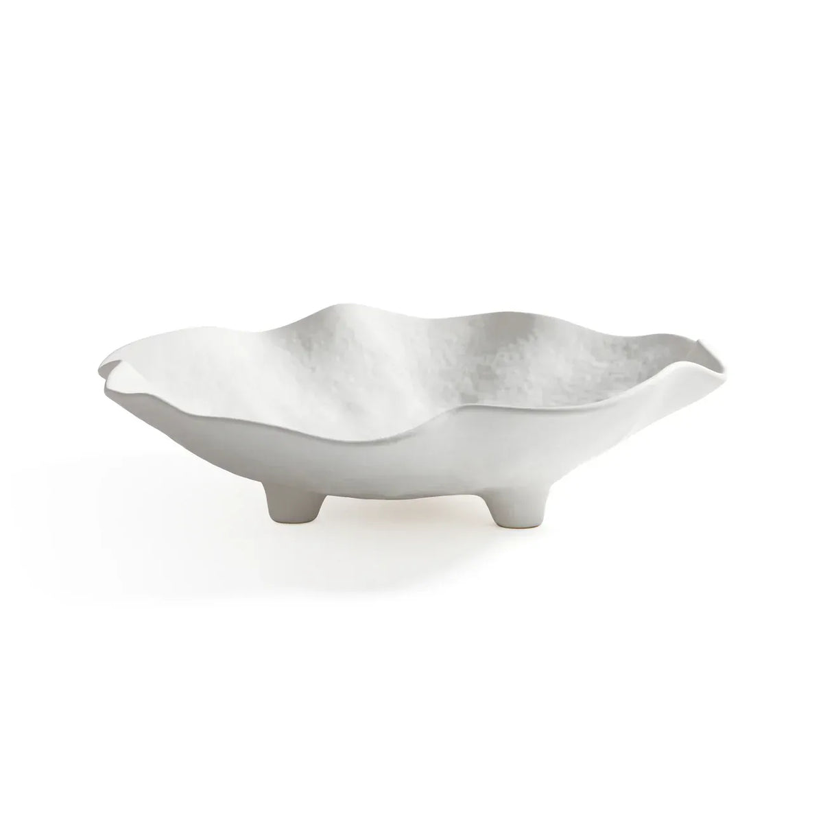 Zodax Alfresco Ceramic Round Wavy Bowl on Stand Bowl CH-8258