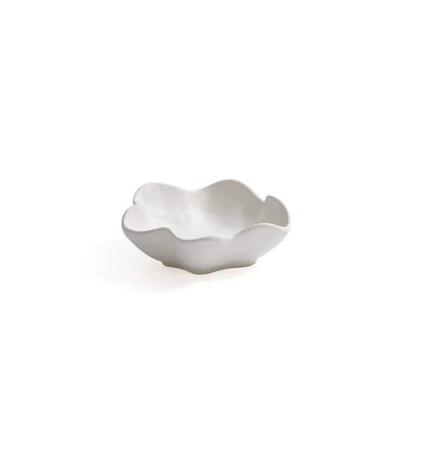 Alfresco Round Wavy Ceramic Condiment Bowl