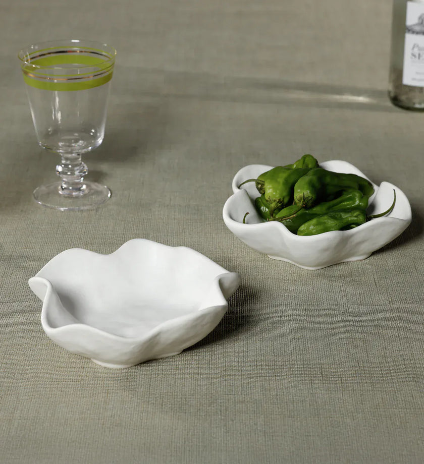 Alfresco Round Wavy Ceramic Condiment Bowl - secondary