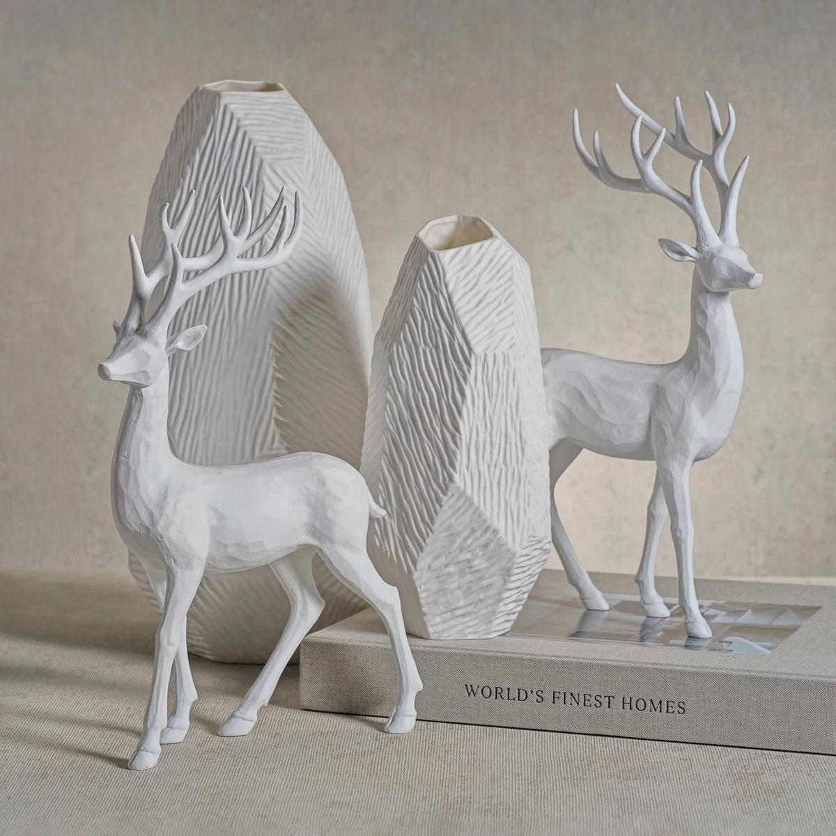 Zodax All White Decorative Deer Decor CH-7622