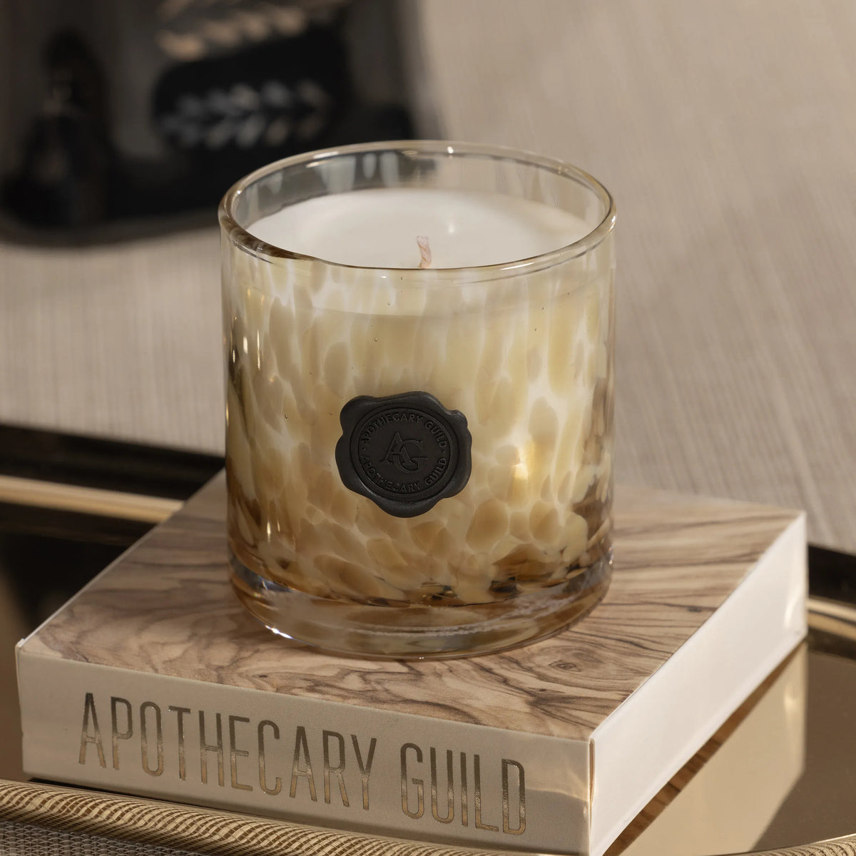 Zodax Apothecary Guild Opal Glass Candle Jar - Light Mocha Candles