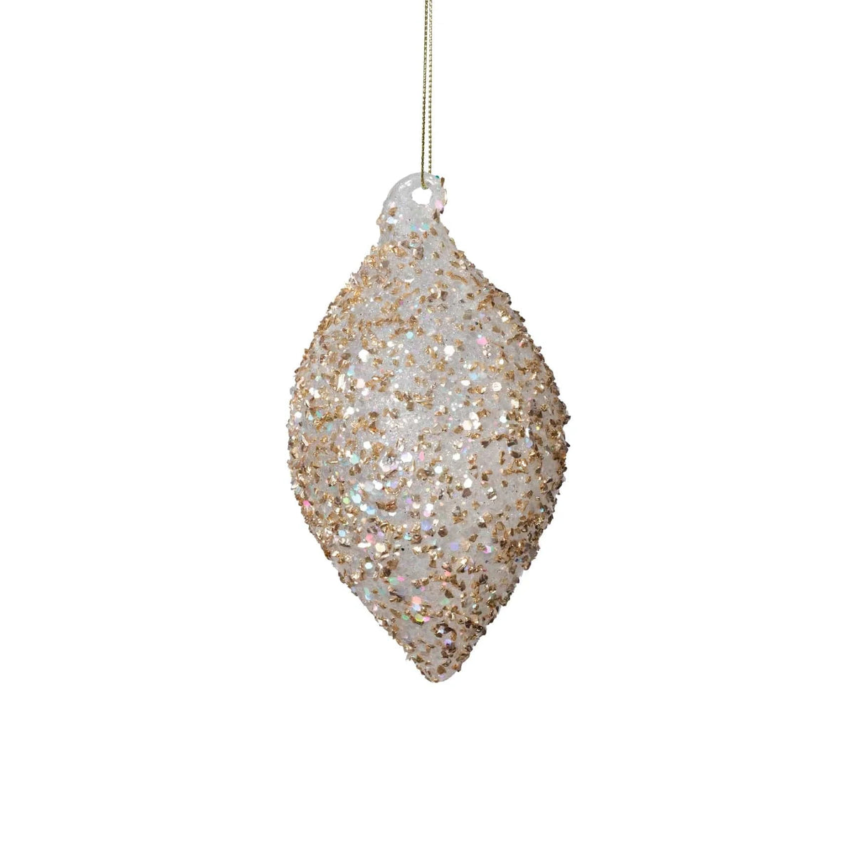Zodax Beaded Tear Drop Glass Ornament Holiday Ornaments CH-8045