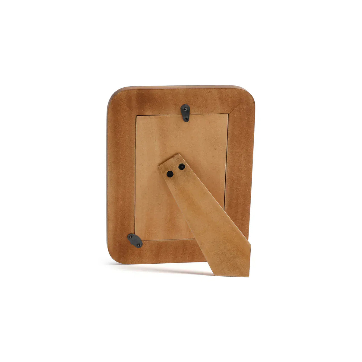 Zodax Black Resin Ribbed Photo Frame with Brass Accent Picture Frames