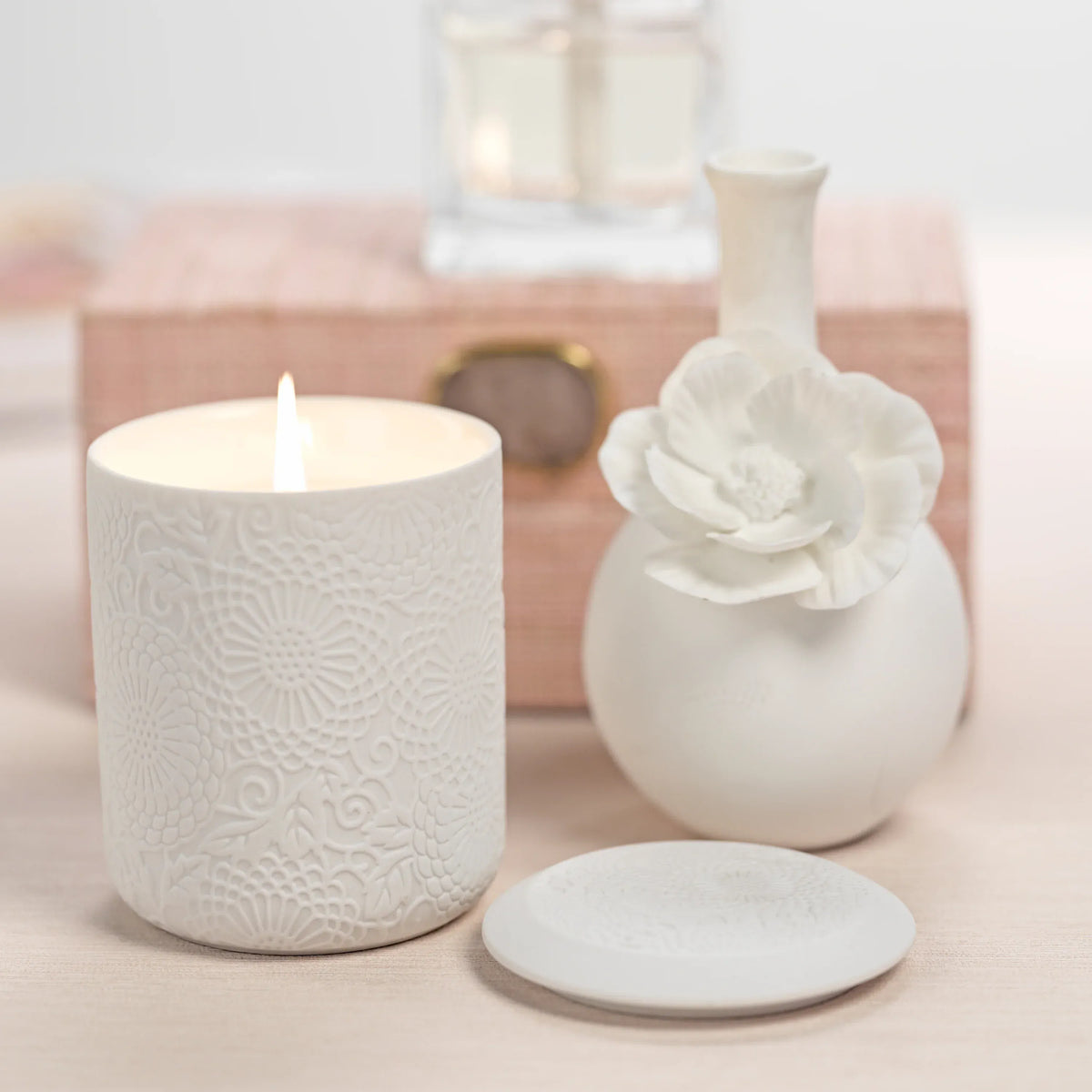 Zodax Cameo Long Neck Porcelain Bud Vases Vase NCX-2129