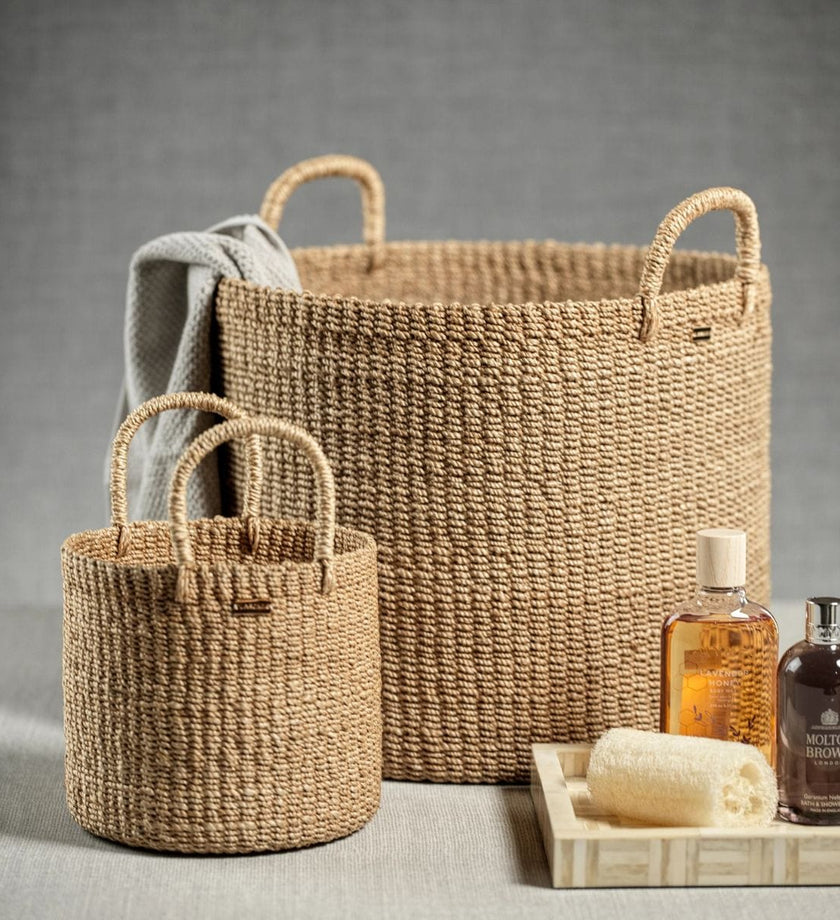 Camille Round Abaca Basket Hamper - secondary