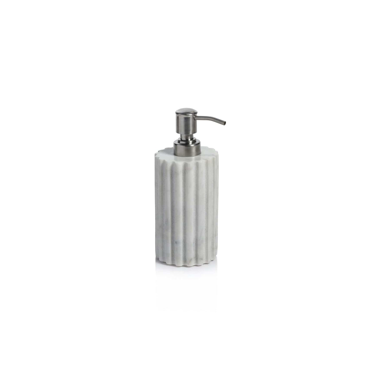 Zodax Camogli Fluted Marble Soap Dispenser Soap Dispensers IN-7832