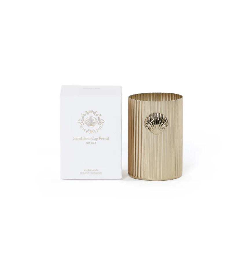 Cap Ferrat Fan Shell Design Candle in Gift Box