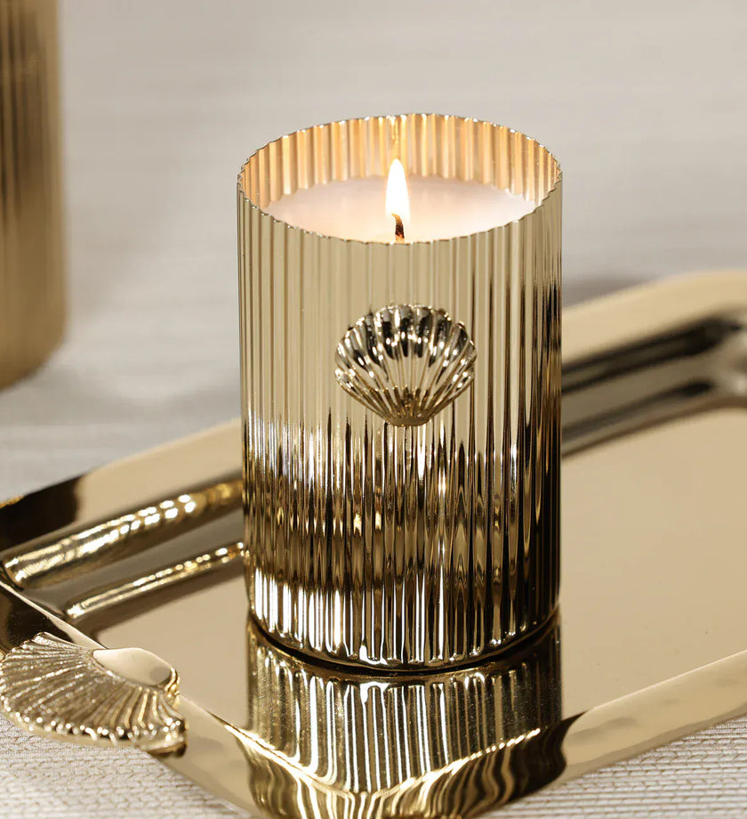 Cap Ferrat Fan Shell Design Candle in Gift Box - secondary