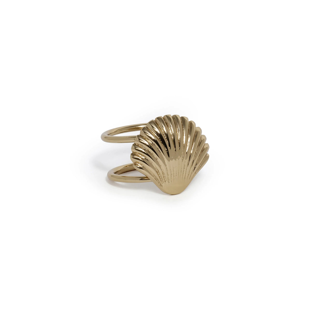 Zodax Cap Ferrat Fan Shell Napkin Ring - Gold Napkin Rings IN-8544