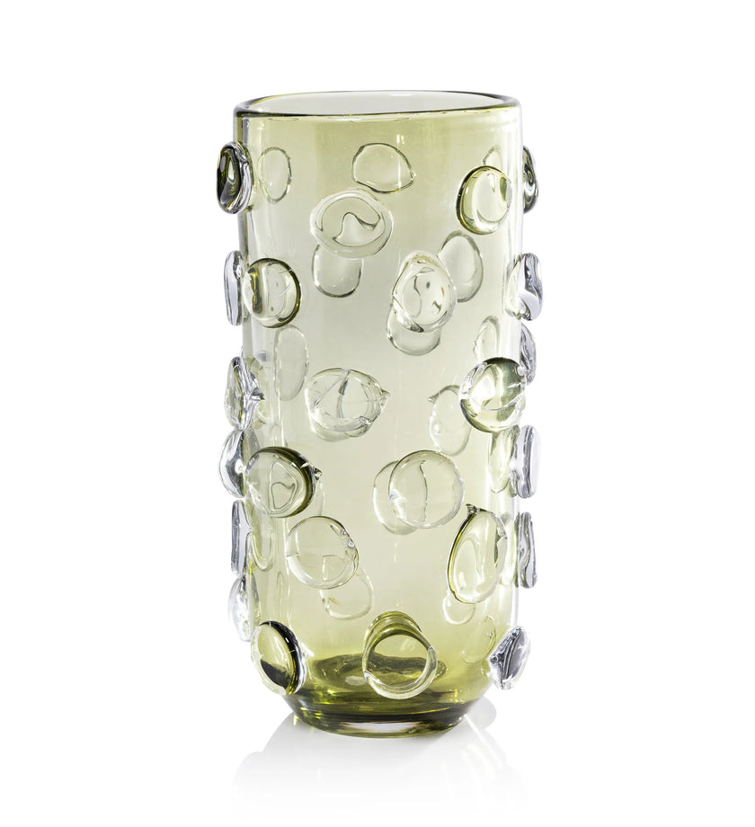 Celeste Tall Vase / Hurricane - Olive Green