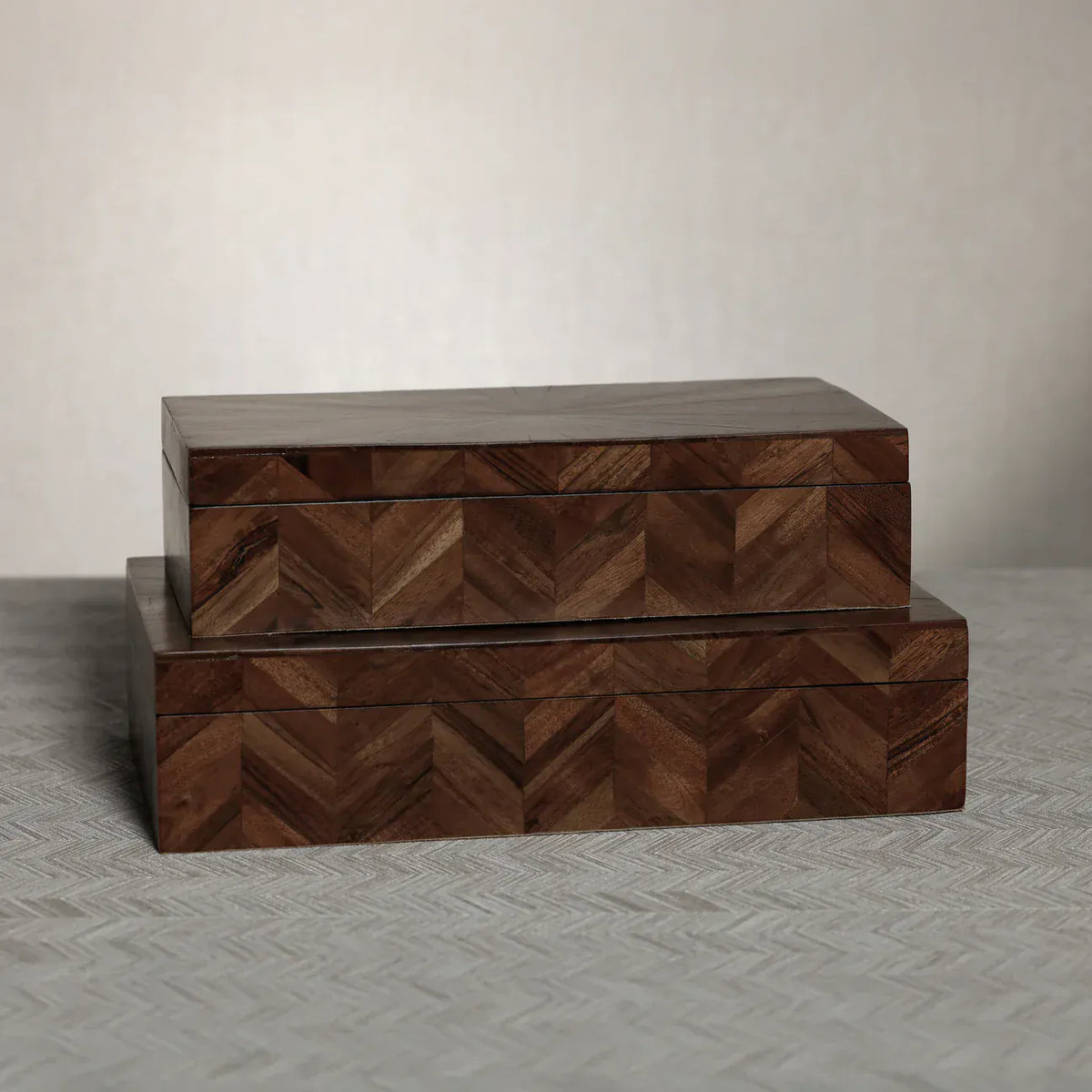 Zodax Chevron Wood Box Box